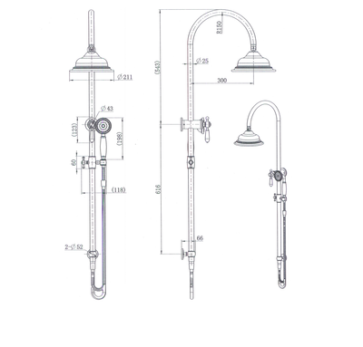 MODERN NATIONAL BORDEAUX SHOWER COLUMN SET MATTE BLACK