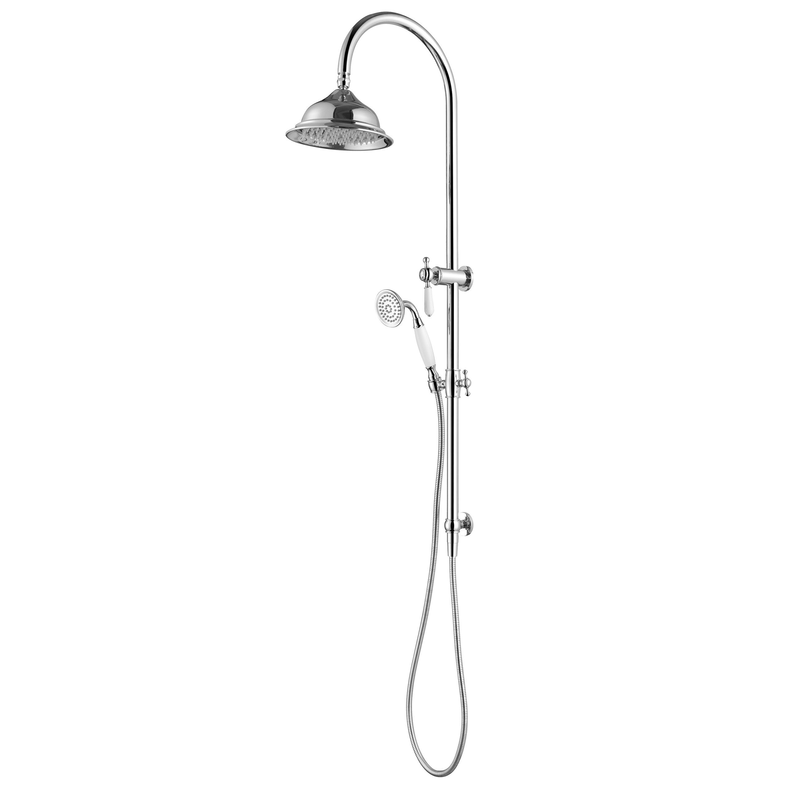 MODERN NATIONAL BORDEAUX SHOWER COLUMN SET CHROME