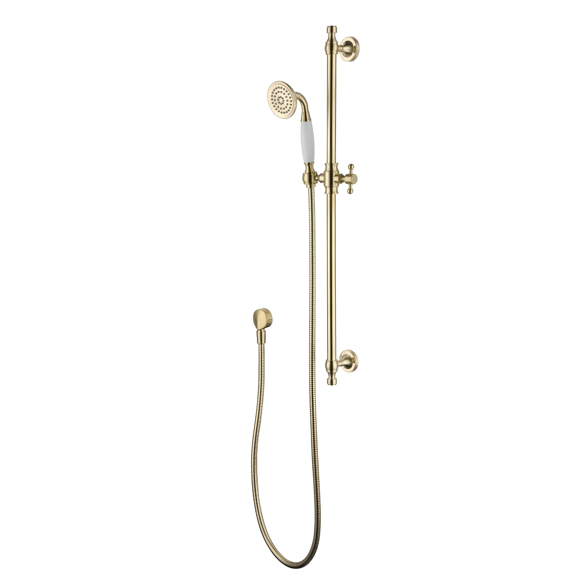 MODERN NATIONAL BORDEAUX SHOWER ON RAIL 755MM BRUSHED BRONZE