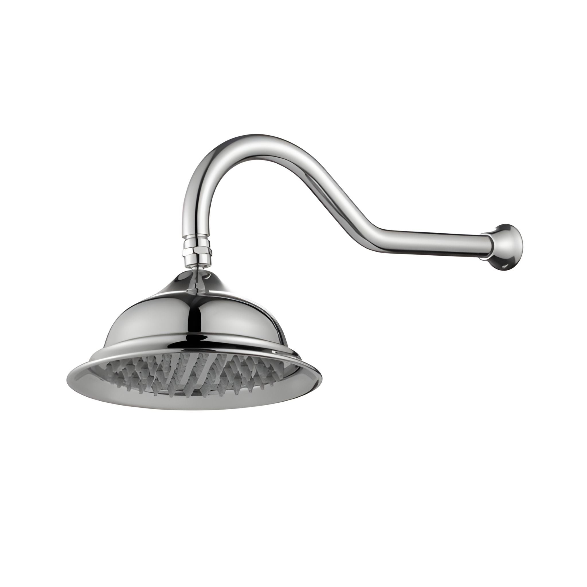 MODERN NATIONAL BORDEAUX SHOWER ARM WITH HEAD 505MM CHROME