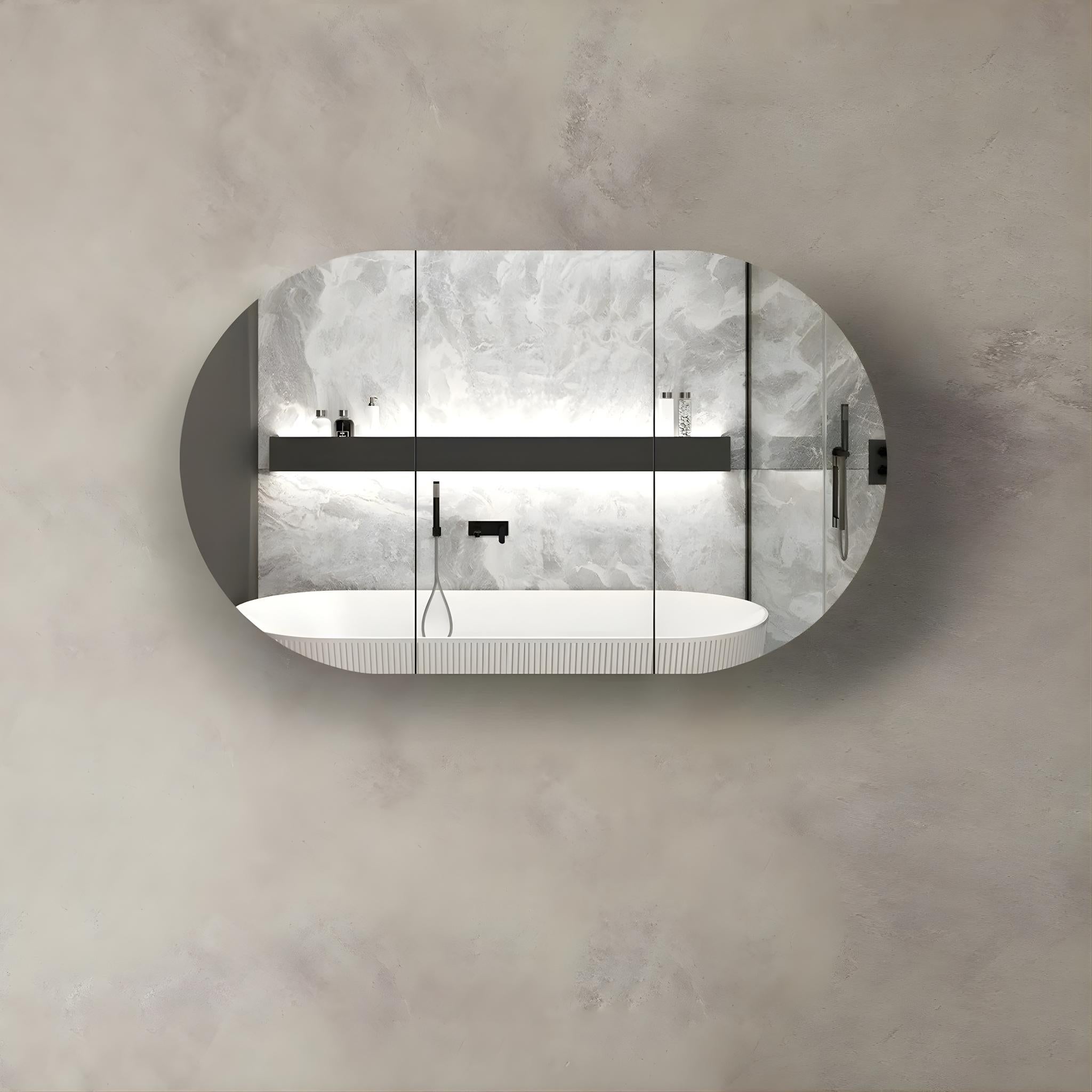 OTTI BONDI SHAVING CABINET BLACK OAK 1200X750MM