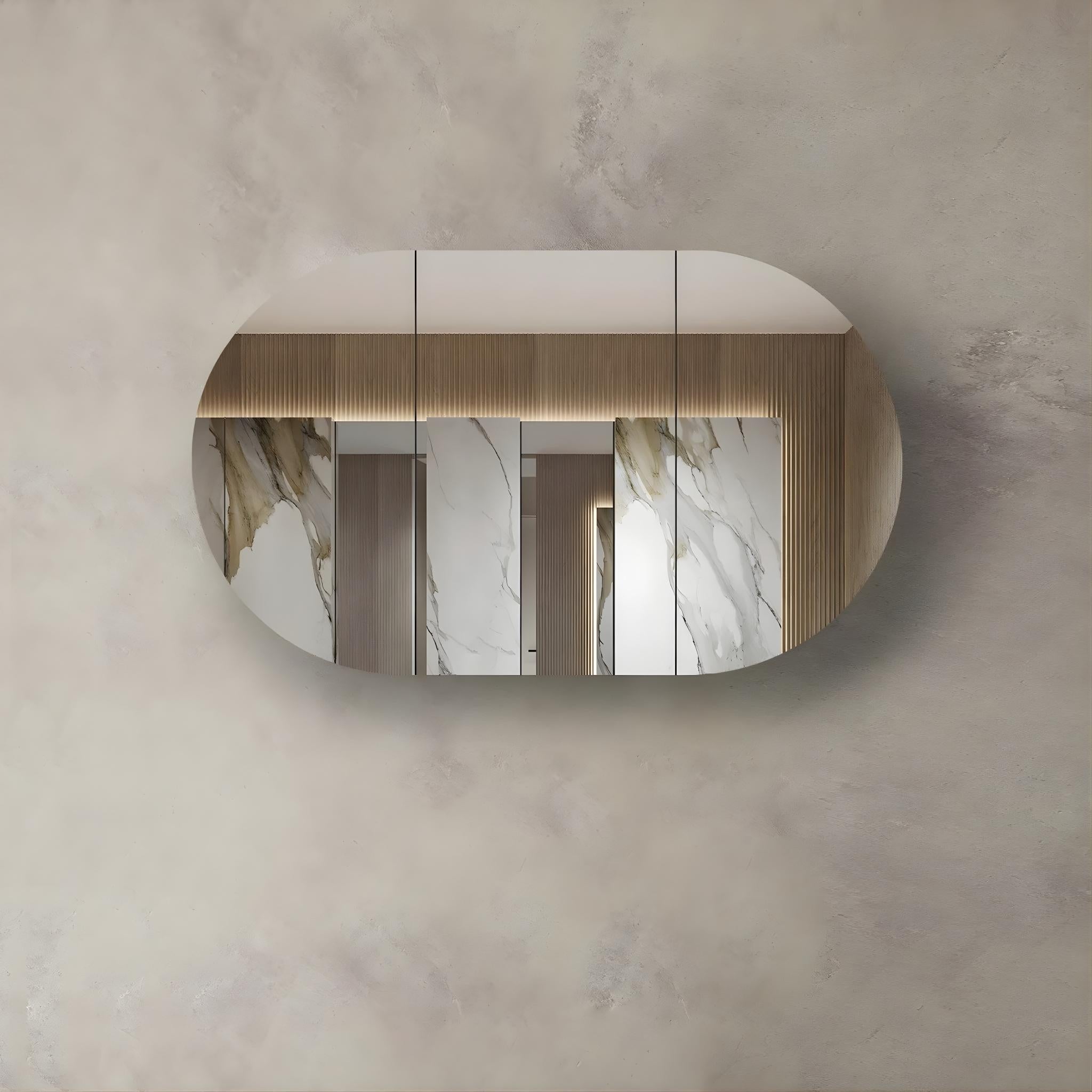 OTTI BONDI SHAVING CABINET NATURAL OAK 1200X750MM