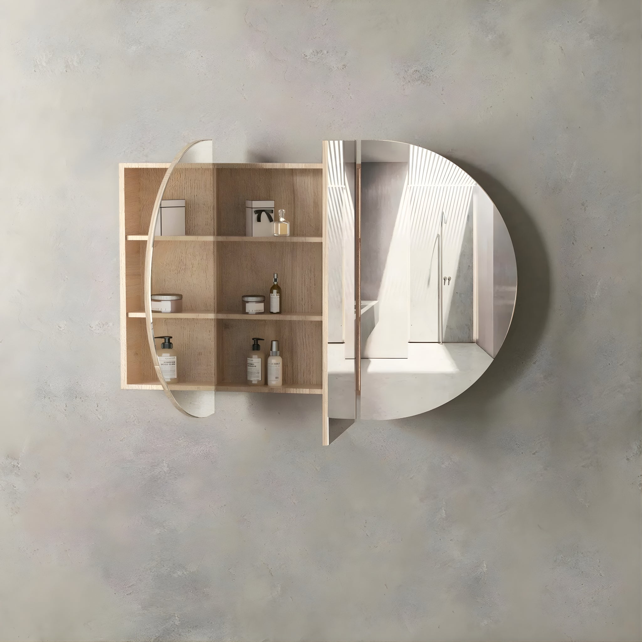 OTTI BONDI SHAVING CABINET NATURAL OAK 1500X900MM