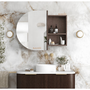 OTTI BONDI SABLE WALNUT SHAVING CABINET 900X600MM