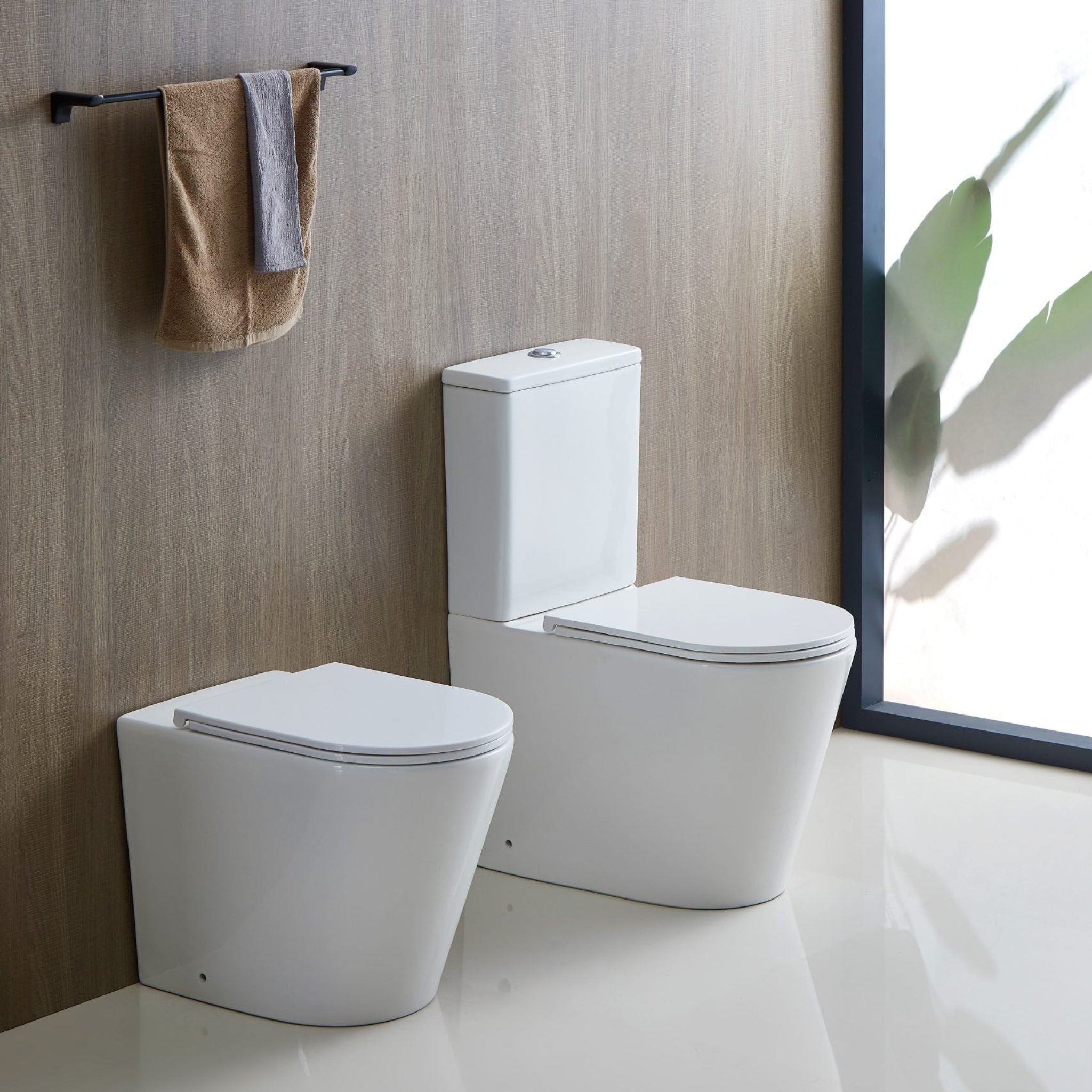 MERCIO BERLIN QUIETFLUSH RIMLESS AND TORNADO FLUSH BACK TO WALL TOILET SUITE HIGH GLOSS WHITE