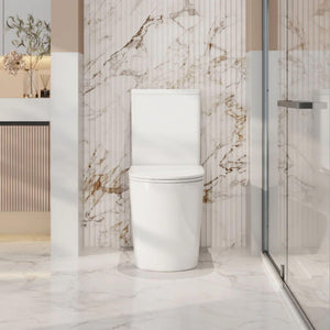 MERCIO BERLIN QUIET RIMLESS AND TORNADO FLUSH BACK TO WALL TOILET SUITE MATTE WHITE
