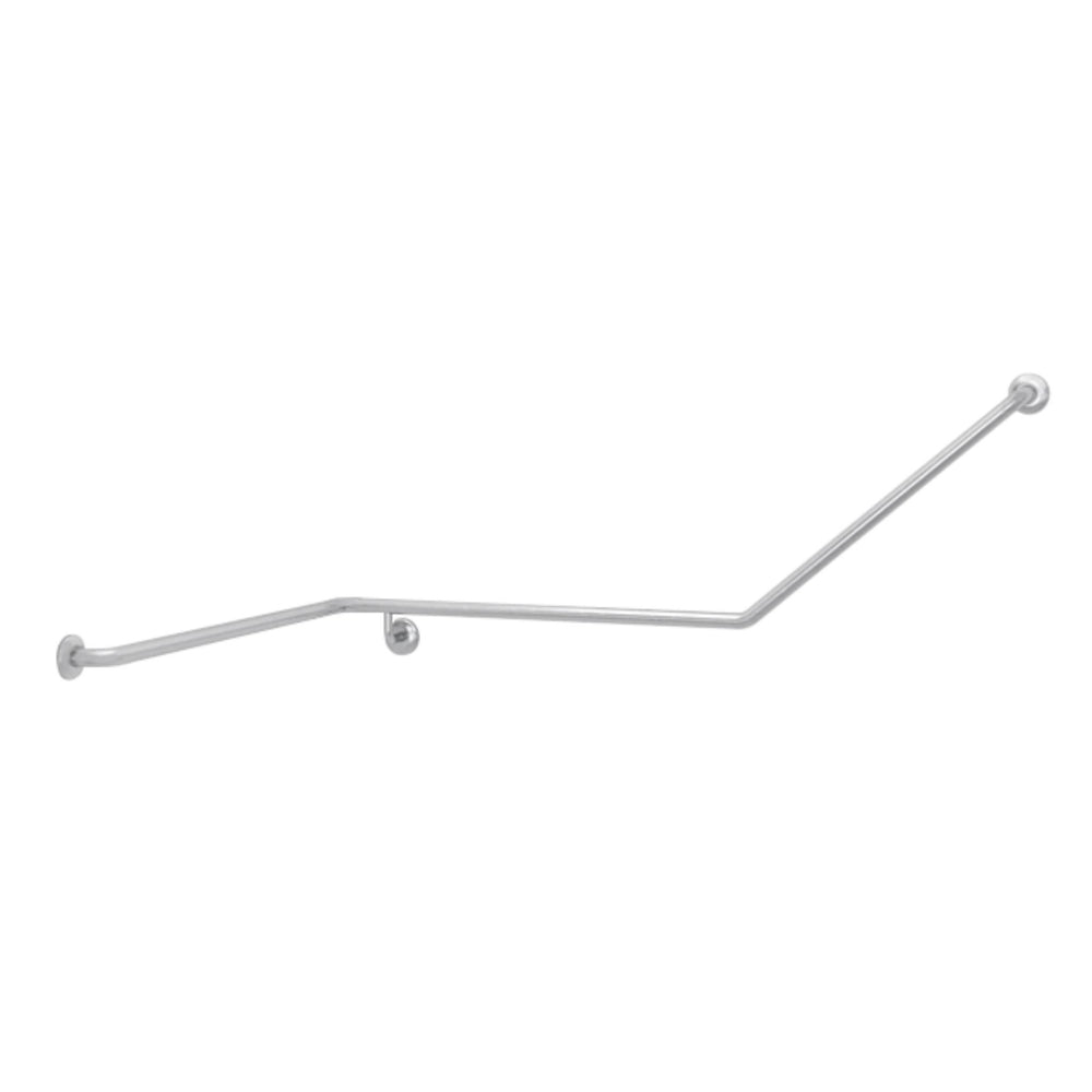 JOHNSON SUISSE CORNER 140 DEGREE GRAB RAIL 1365MM STAINLESS STEEL (AVAILABLE IN LEFT AND RIGHT HAND RAIL)