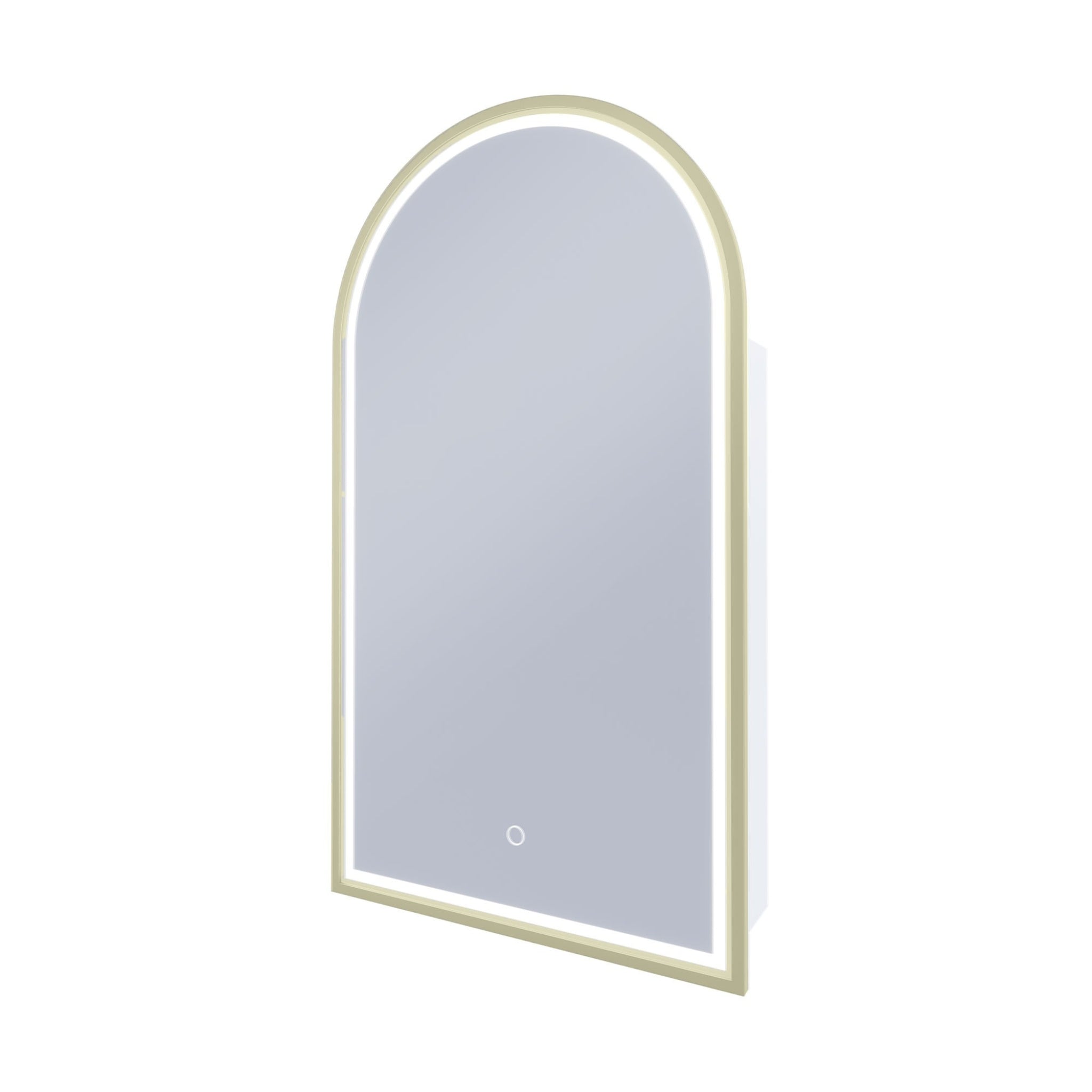 REMER BLANCA CUSTOM COLOURS FRAMED WHITE LED SHAVING CABINET 504X904MM