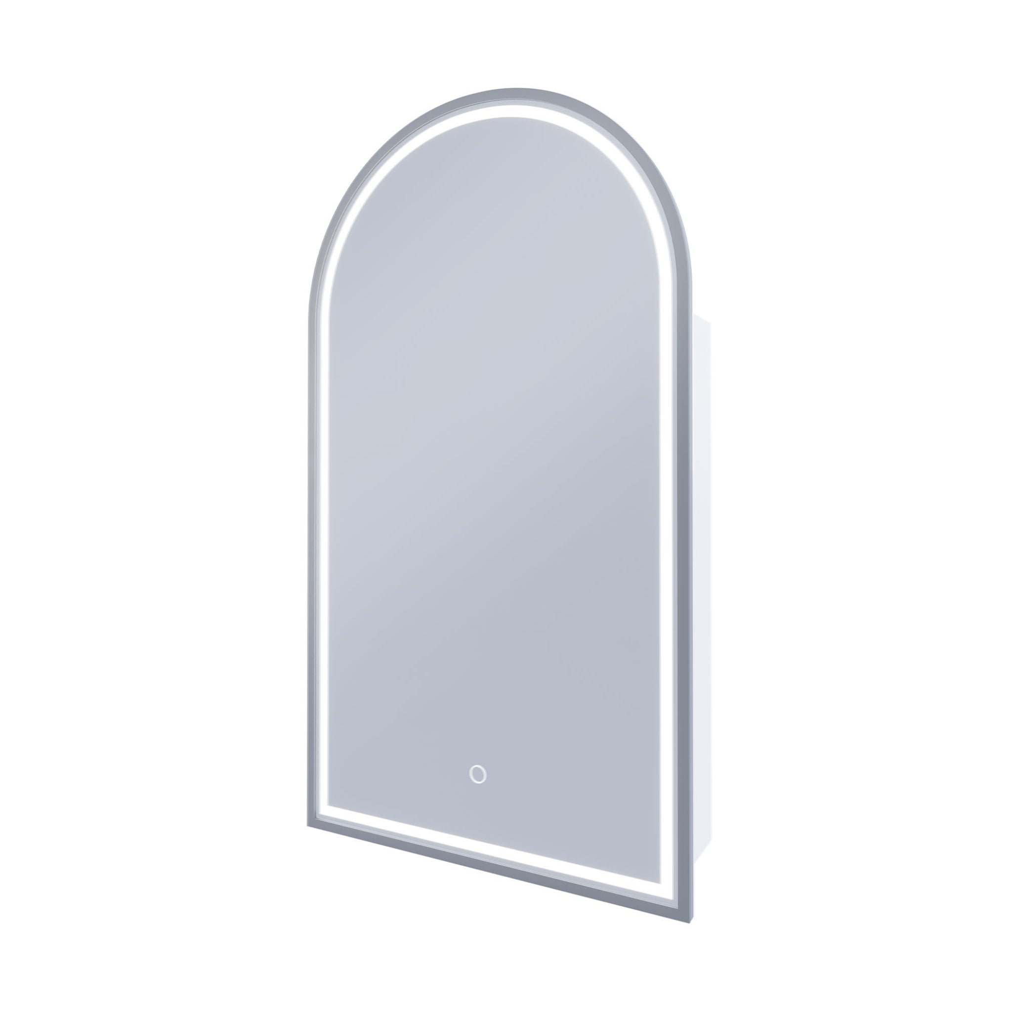 REMER BLANCA CUSTOM COLOURS FRAMED WHITE LED SHAVING CABINET 504X904MM