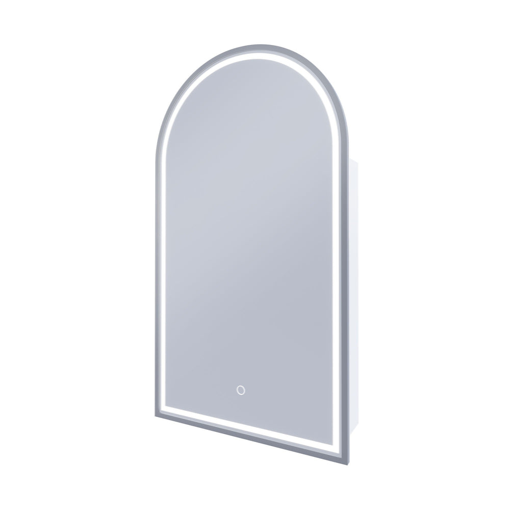 REMER BLANCA CUSTOM COLOURS FRAMED WHITE LED SHAVING CABINET 504X904MM