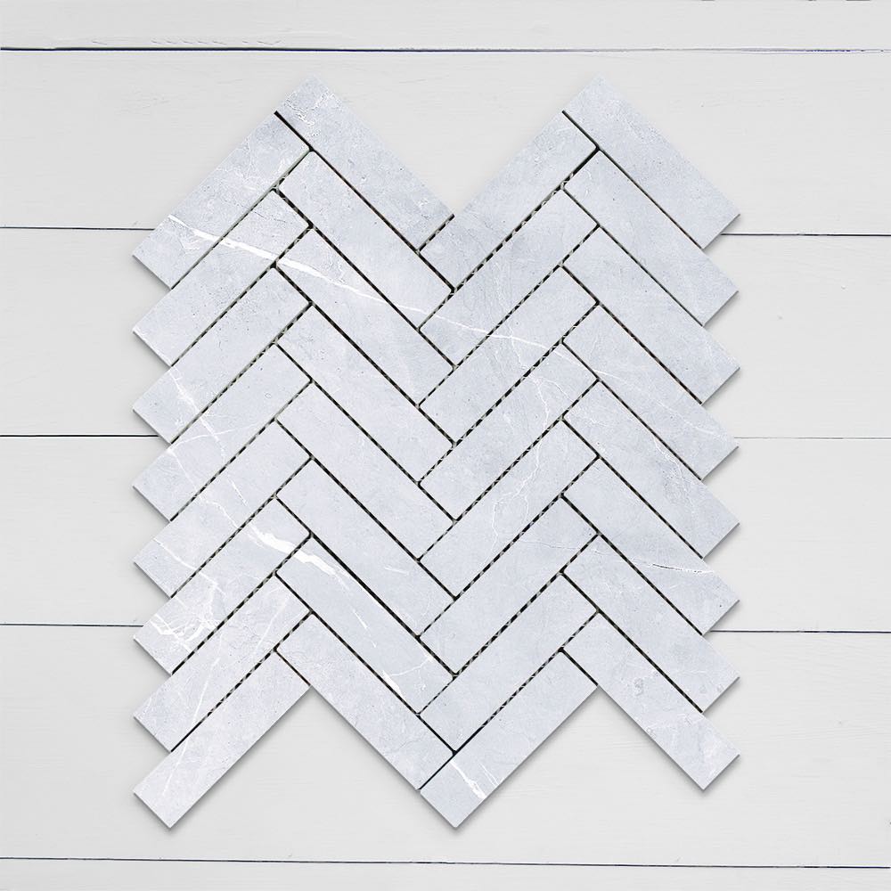ELITE IMPORTERS BRACCA BIANCO MATTE 287X281MM HERRINGBONE MOSAIC TILE (PER BOX)