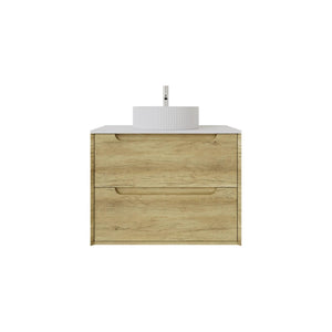 VITO BROOKLYN ASHWOOD 750MM SINGLE BOWL WALL HUNG VANITY