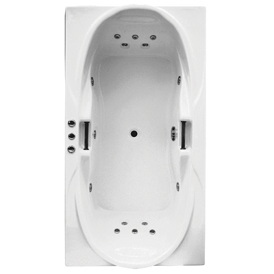 BROADWAY CASTILLA SPA BATHTUB GLOSS WHITE 1800MM WITH 15-JETS