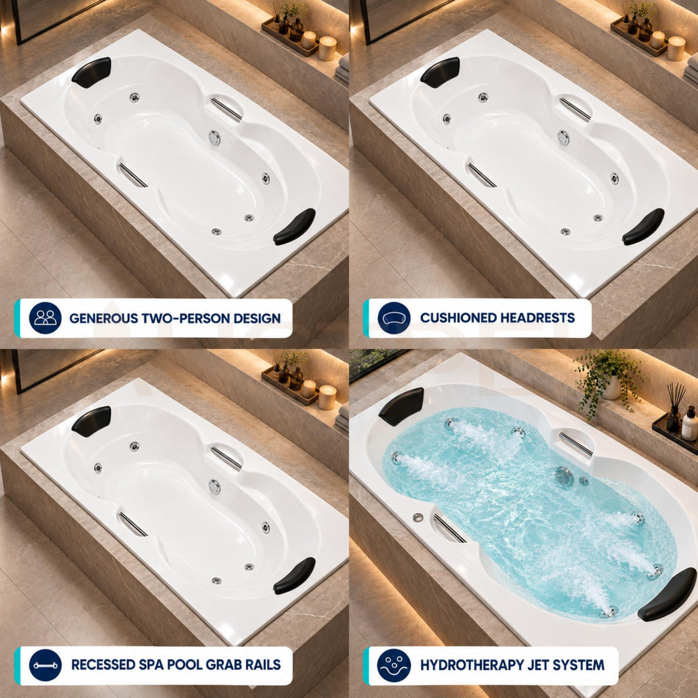 BROADWAY ANDORRA SPA BATHTUB WHITE 1790MM WITH JET