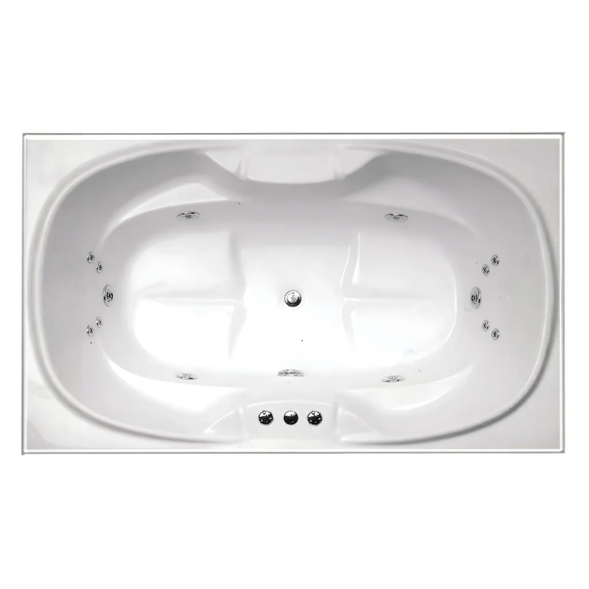 BROADWAY BARGELO PETITE SPA BATHTUB GLOSS WHITE 1800MM WITH 18 JETS