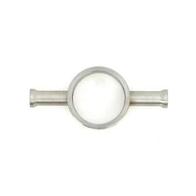 RADIANT HEATING ROUND HOOK ACCESSORY FOR VERTICAL TOWEL RAIL BRUSHED SATIN 110MM