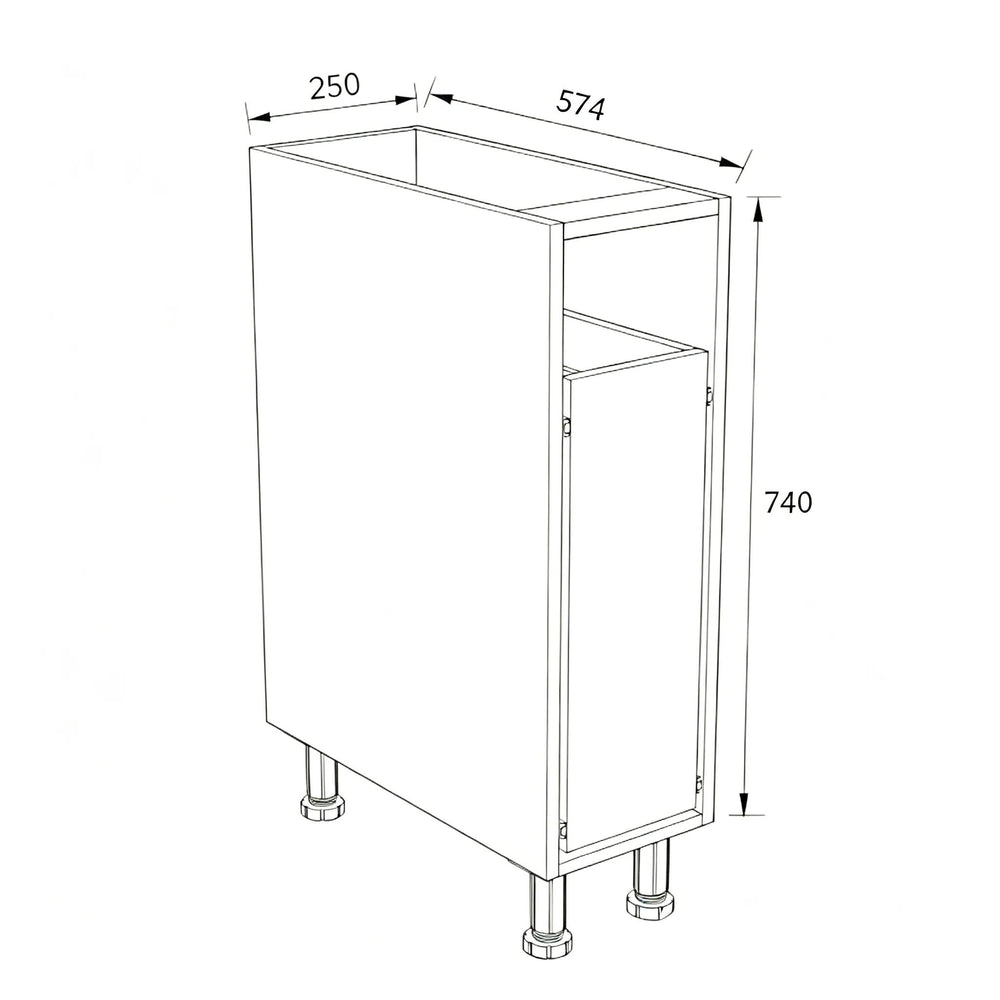 VITO CUSTOM SPICE RACK FLOOR STANDING KITCHEN CABINET (AVAILABLE IN 200MM AND 250MM)