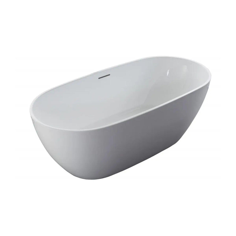 ZUMI MILA EGG-SHAPED FREESTANDING BATHTUB WITH OVERFLOW GLOSS WHITE (AVAILABLE IN 1500MM AND 1700MM)