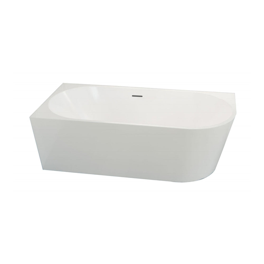 ZUMI MILA FREESTANDING LEFT CORNER BATHTUB WITH OVERFLOW GLOSS WHITE (AVAILABLE IN 1500MM AND 1700MM)