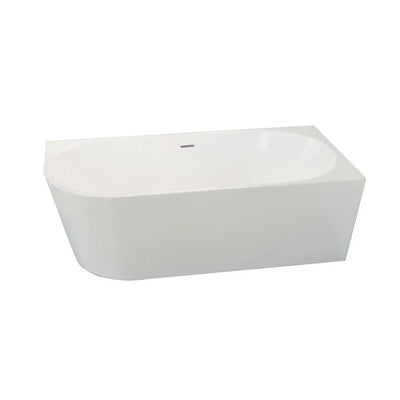 ZUMI MILA FREESTANDING RIGHT CORNER BATHTUB WITH OVERFLOW GLOSS WHITE (AVAILABLE IN 1500MM AND 1700MM)