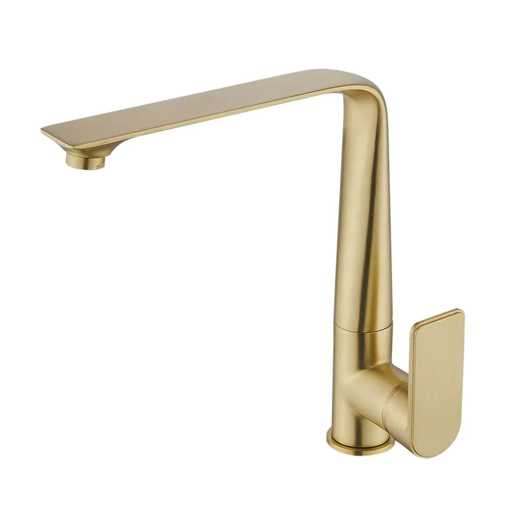 TAPART BATEAU SINK MIXER 275MM BRUSHED GOLD