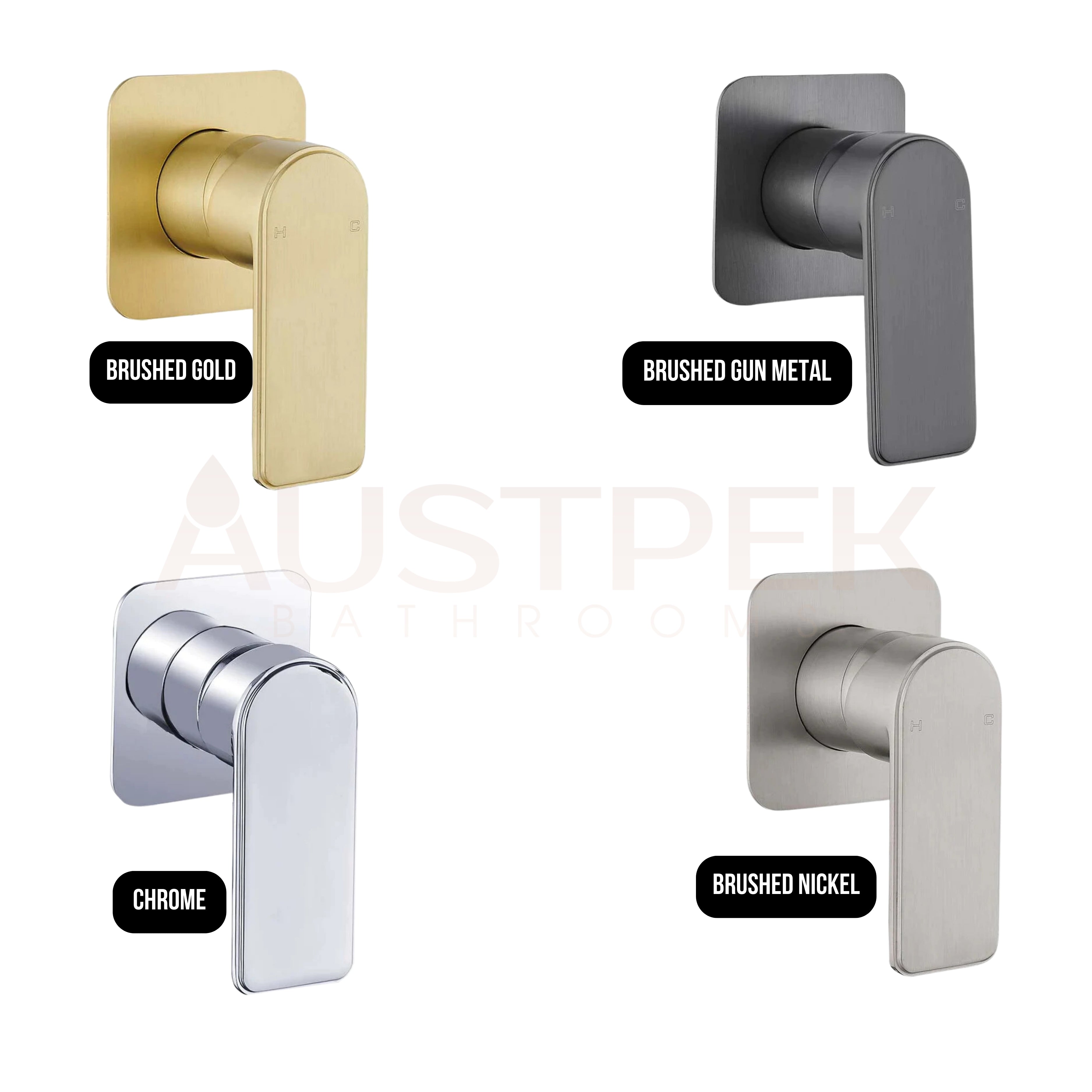 TAPART BATEAU LEAD FREE WALL MIXER BRUSHED GUN METAL