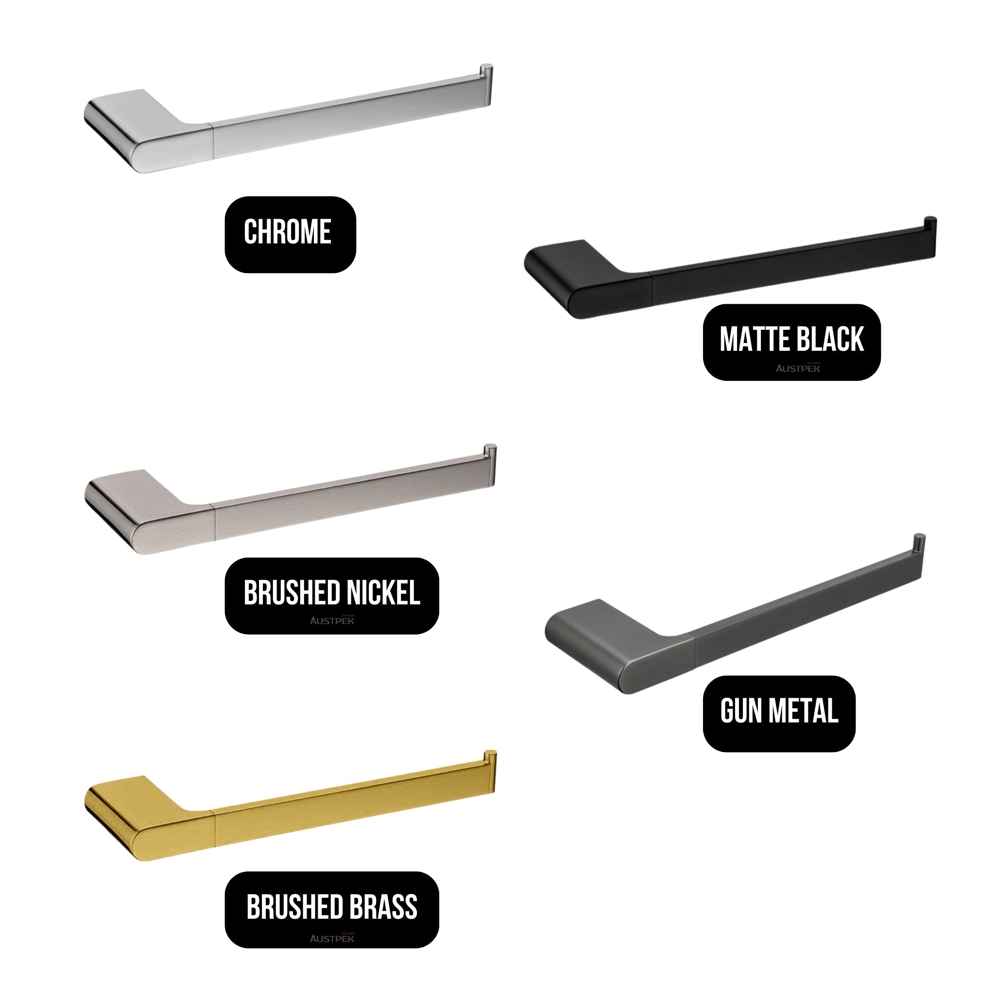 AQUAPERLA VOG HAND TOWEL HOLDER 235MM GUN METAL