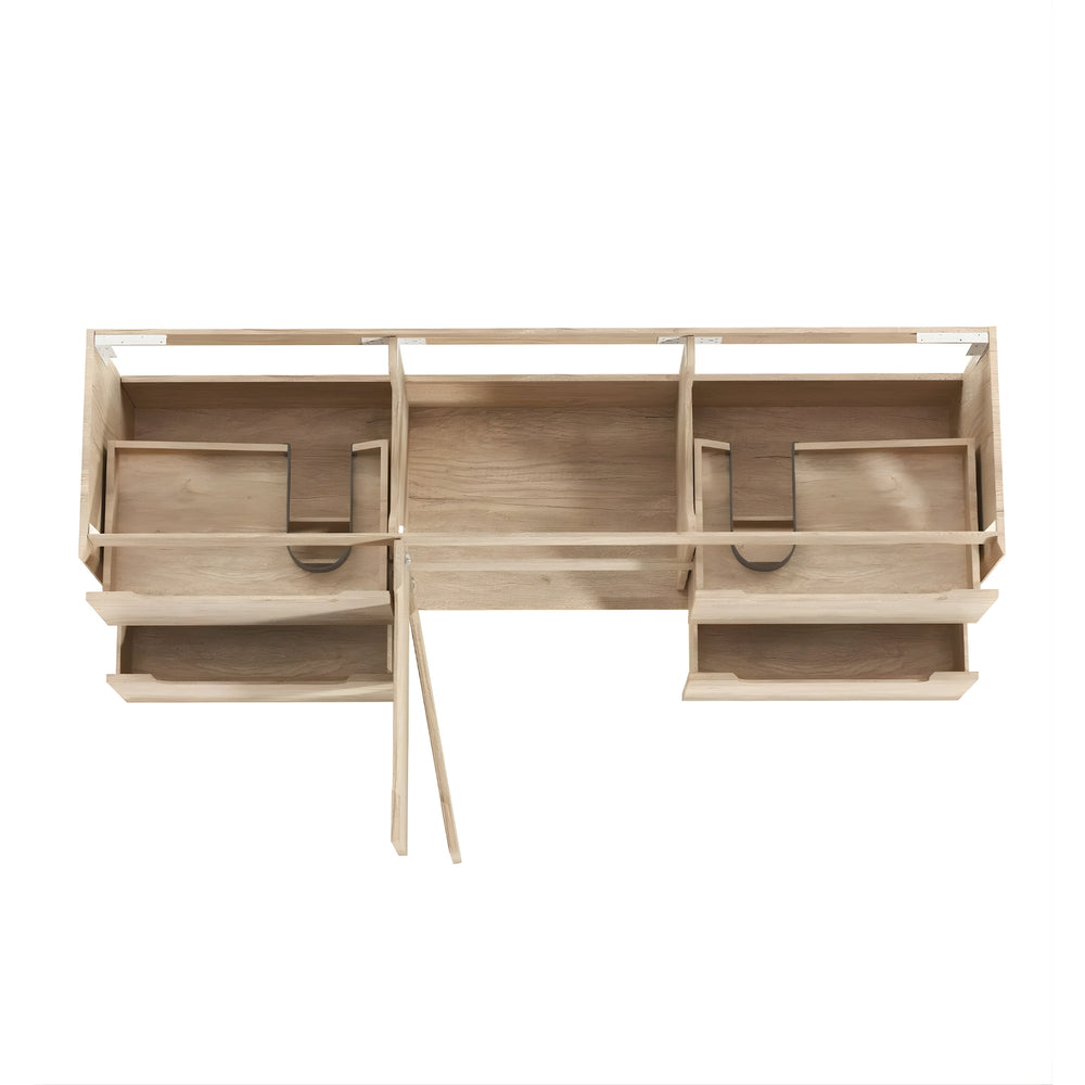 OTTI BYRON NATURAL OAK 1800MM DOUBLE BOWL WALL HUNG VANITY