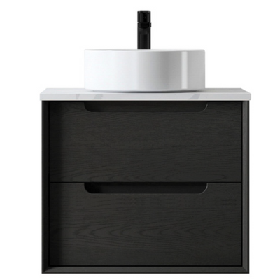 OTTI BYRON BLACK OAK 600MM SINGLE BOWL FLOOR STANDING VANITY