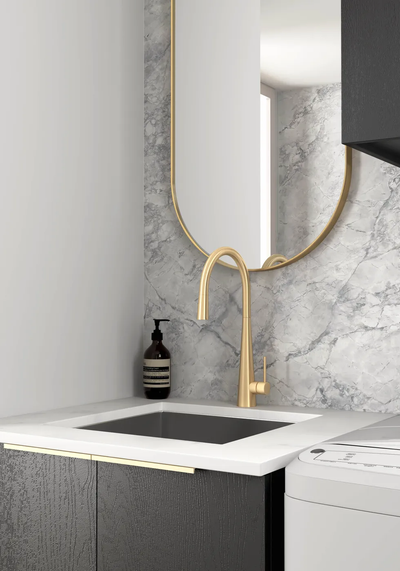 OTTI BYRON BLACK OAK 630MM BASE LAUNDRY CABINET