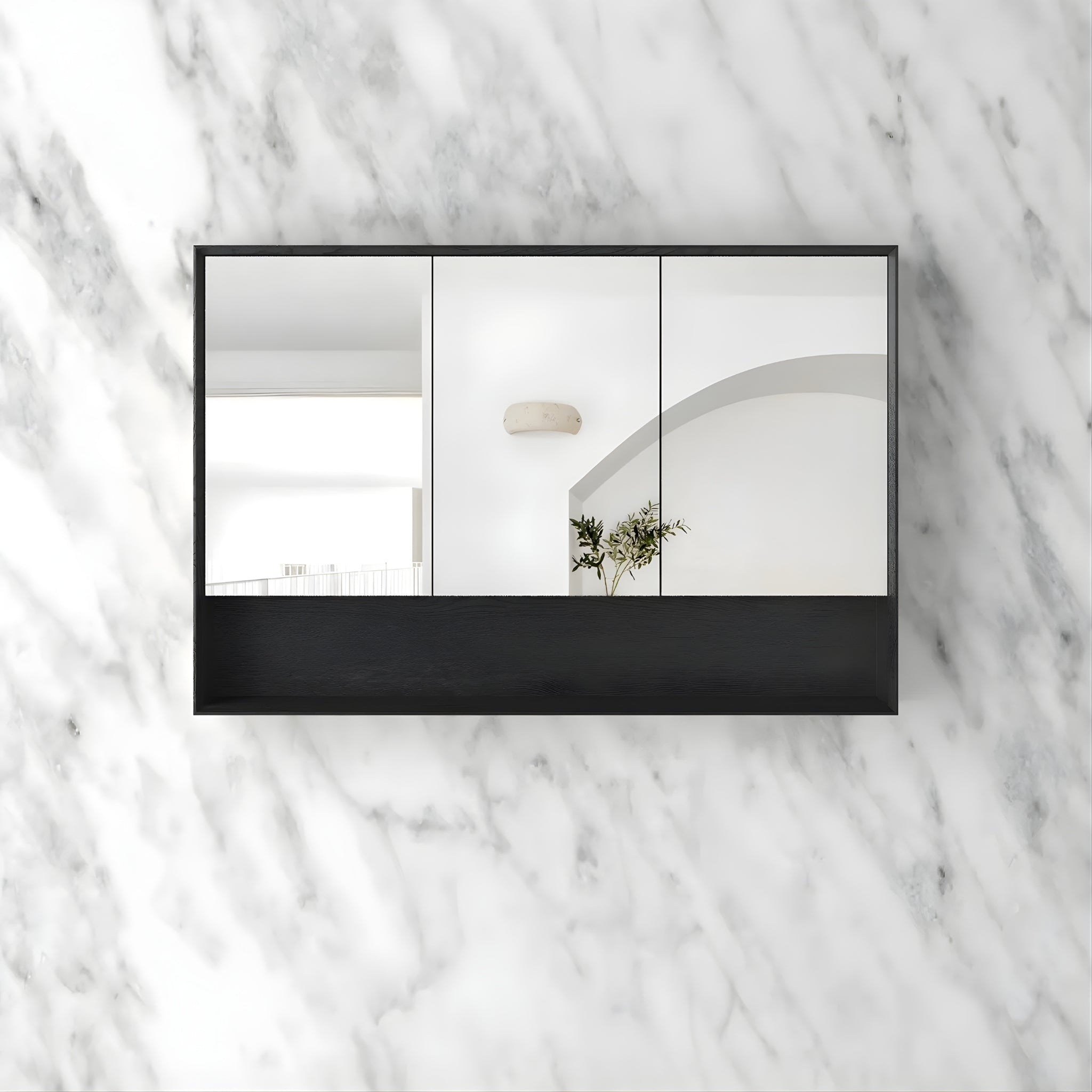 OTTI BYRON BLACK OAK SHAVING CABINET 1200X800MM