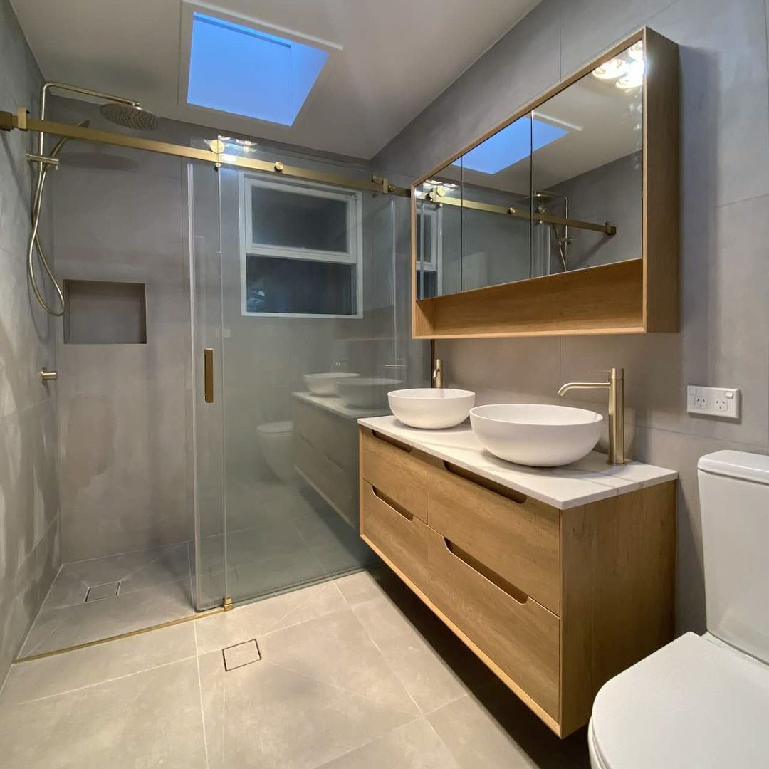 OTTI BYRON NATURAL OAK MIRROR SHAVING CABINET 1200X800MM