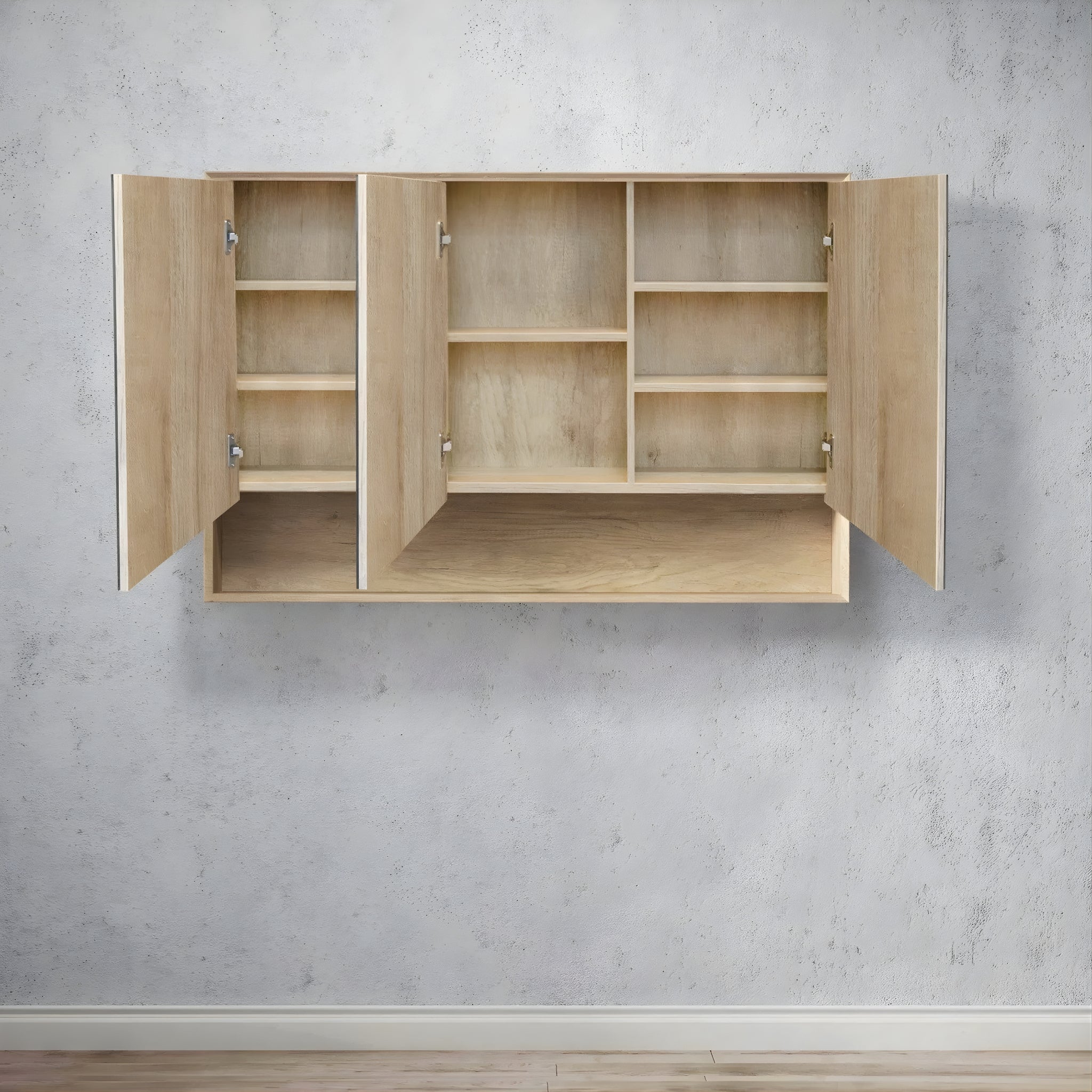 OTTI BYRON NATURAL OAK MIRROR SHAVING CABINET 1200X800MM