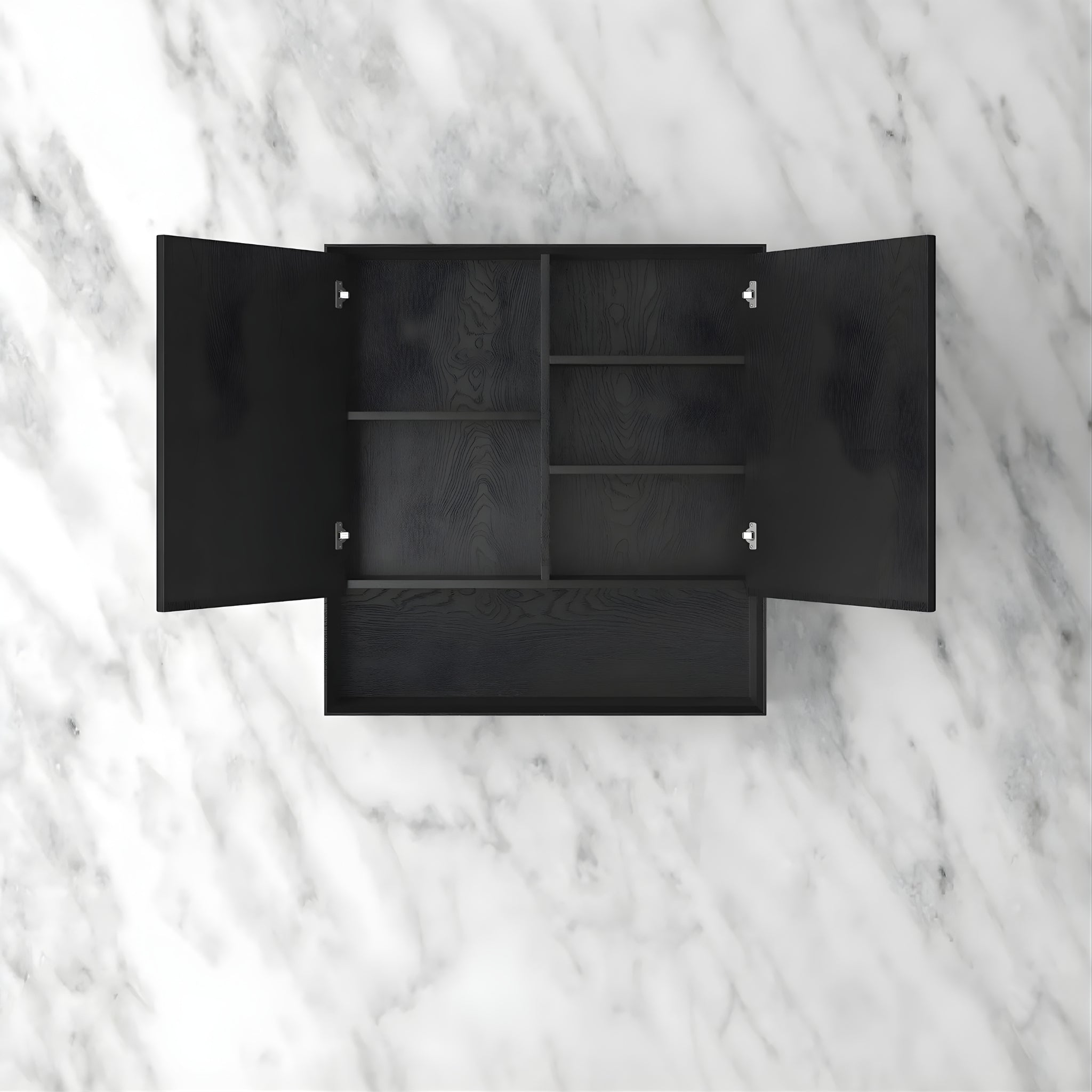 OTTI BYRON BLACK OAK SHAVING CABINET 750X800MM