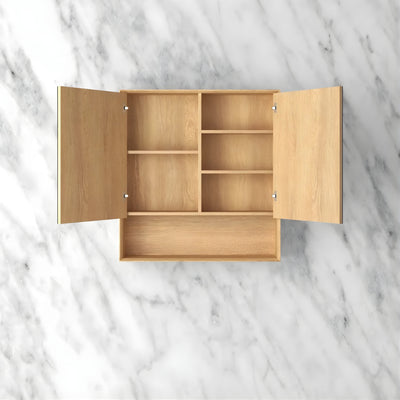 OTTI BYRON WOODLAND OAK MIRROR SHAVING CABINET 750X800MM