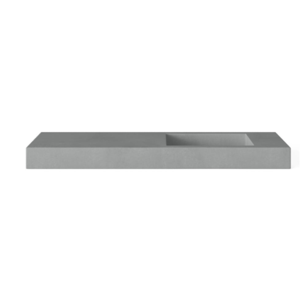 CONCRETE STUDIO BALY SINGLE BOWL WALL HUNG BASIN (AVAILABLE IN 750MM, 900MM, 1200MM, 1500MM, 1800MM, AND 2100MM)