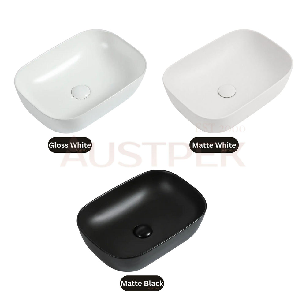 ZUMI BASAL ABOVE COUNTER BASIN GLOSS WHITE 465MM