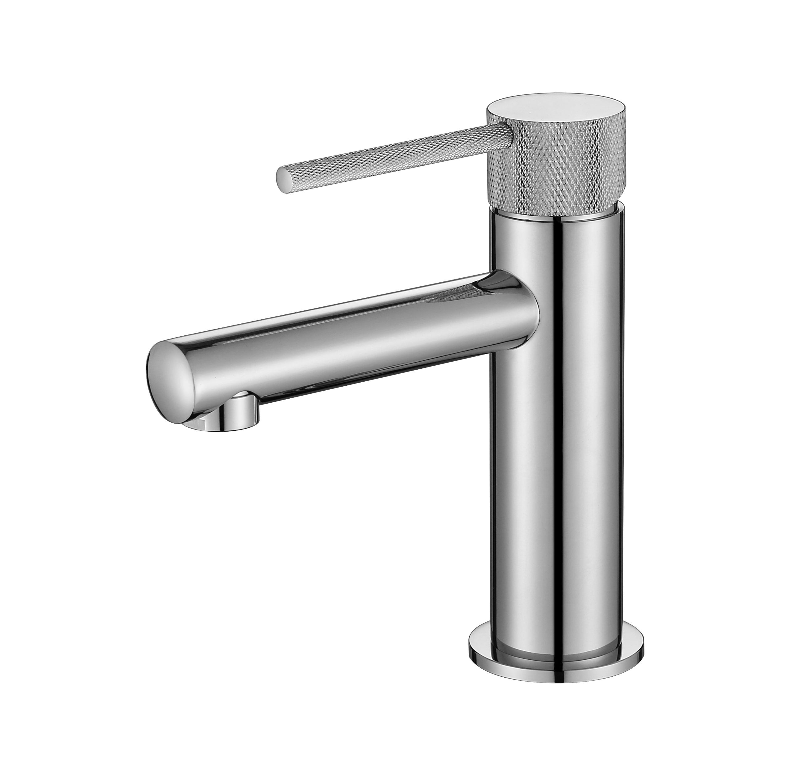 MODERN NATIONAL STAR MINI BASIN MIXER WITH KNURLED HANDLE 158MM CHROME