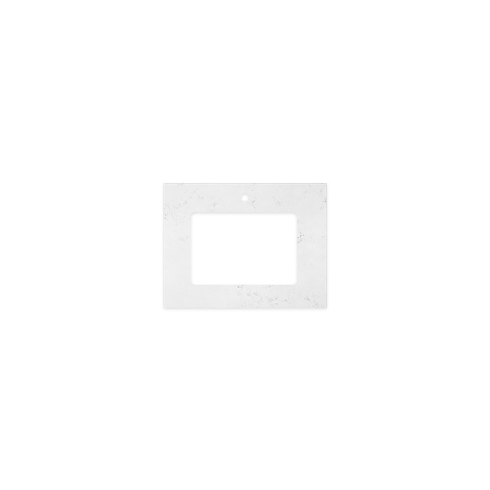 FIENZA BIANCO MARBLE SILICA FREE RECTANGULAR DEPTH STONE BENCHTOP WITH SINGLE UNDERMOUNT BASIN HOLE & TAP HOLE (AVAILABLE IN 600MM, 750MM, 900MM, 1200MM, 1500MM AND 1800MM)