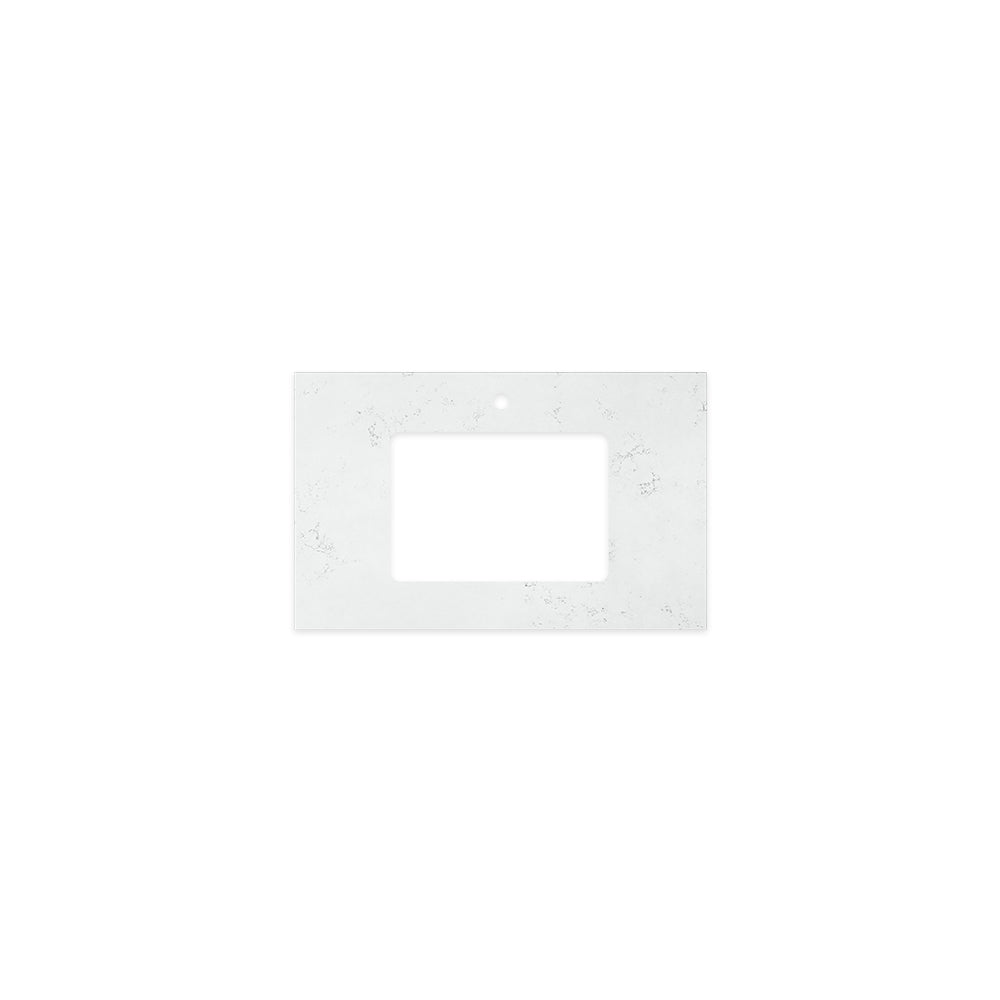 FIENZA BIANCO MARBLE SILICA FREE RECTANGULAR DEPTH STONE BENCHTOP WITH SINGLE UNDERMOUNT BASIN (AVAILABLE IN 600MM, 750MM, 900MM, 1200MM, 1500MM AND 1800MM)