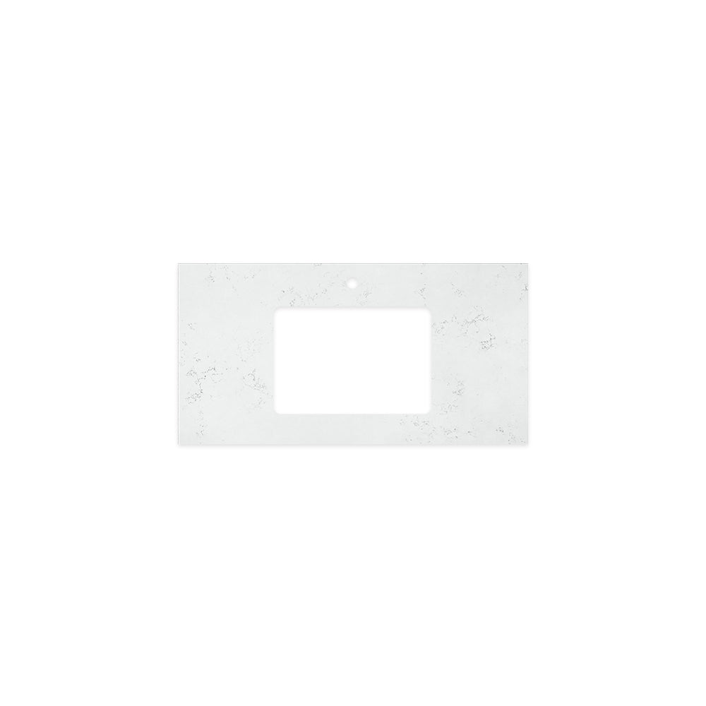 FIENZA BIANCO MARBLE SILICA FREE RECTANGULAR DEPTH STONE BENCHTOP WITH SINGLE UNDERMOUNT BASIN HOLE & TAP HOLE (AVAILABLE IN 600MM, 750MM, 900MM, 1200MM, 1500MM AND 1800MM)