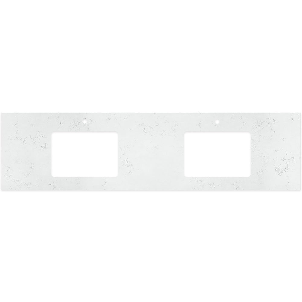 FIENZA BIANCO MARBLE SILICA FREE DOUBLE BOWL UNDERMOUNT CUTOUT STONE BENCHTOP (AVAILABLE IN 1500MM AND 1800MM)