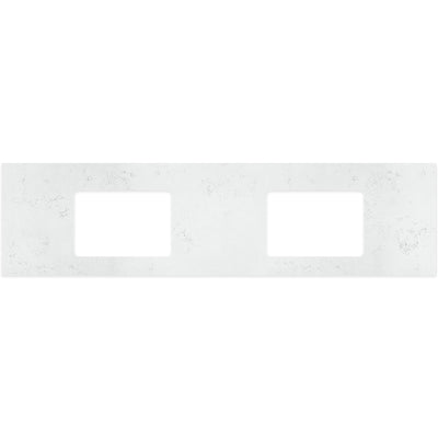 FIENZA BIANCO MARBLE SILICA FREE RECTANGULAR STONE BENCHTOP WITH DOUBLE UNDERMOUNT BASIN HOLES (AVAILABLE IN 1500MM AND 1800MM)