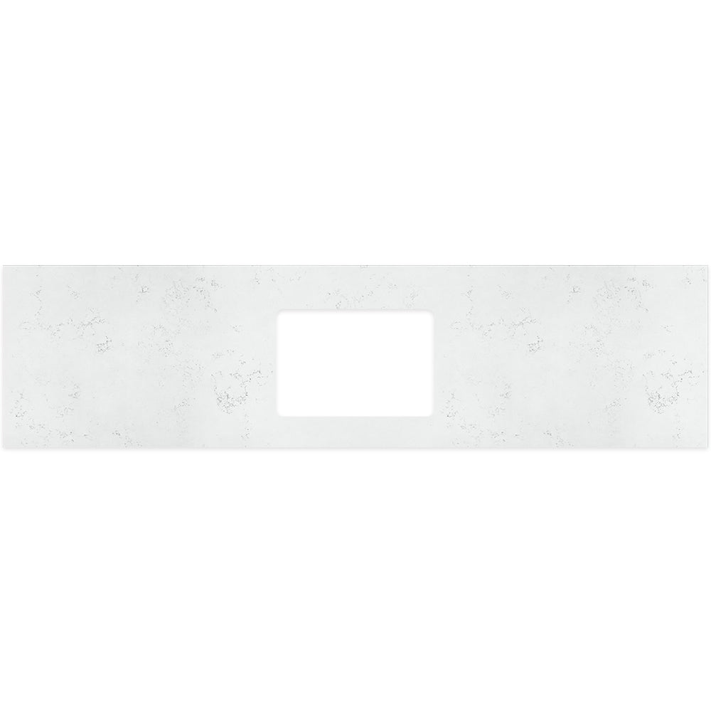 FIENZA BIANCO MARBLE SILICA FREE RECTANGULAR STONE BENCHTOP WITH SINGLE UNDERMOUNT BASIN HOLE (AVAILABLE IN 750MM, 900MM, 1200MM, 1500MM AND 1800MM)