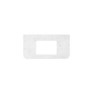 FIENZA BIANCO MARBLE SILICA FREE CURVED DEPTH STONE BENCHTOP WITH SINGLE UNDERMOUNT BASIN HOLE (AVAILABLE IN 750MM 900MM 1200MM AND 1500MM)