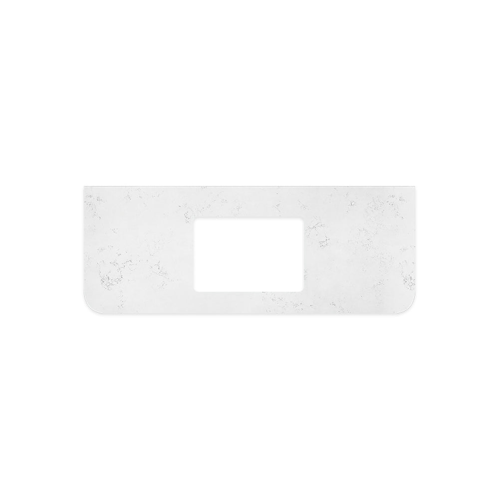 FIENZA BIANCO MARBLE SILICA FREE CURVED DEPTH STONE BENCHTOP WITH SINGLE UNDERMOUNT BASIN HOLE (AVAILABLE IN 750MM 900MM 1200MM AND 1500MM)