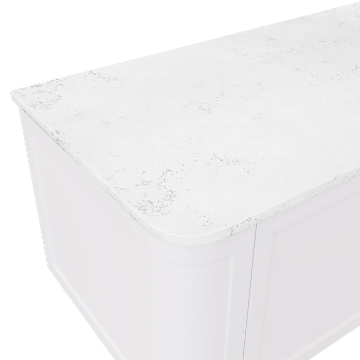 FIENZA BIANCO MARBLE SILICA FREE CURVED DEPTH STONE BENCHTOP (AVAILABLE IN 750MM 900MM 1200MM AND 1500MM)