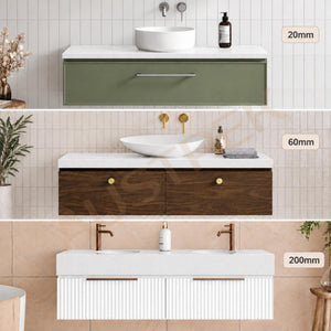 TIMBERLINE SILKSURFACE BLANCA GRANITE DOUBLE BOWL VANITY TOP