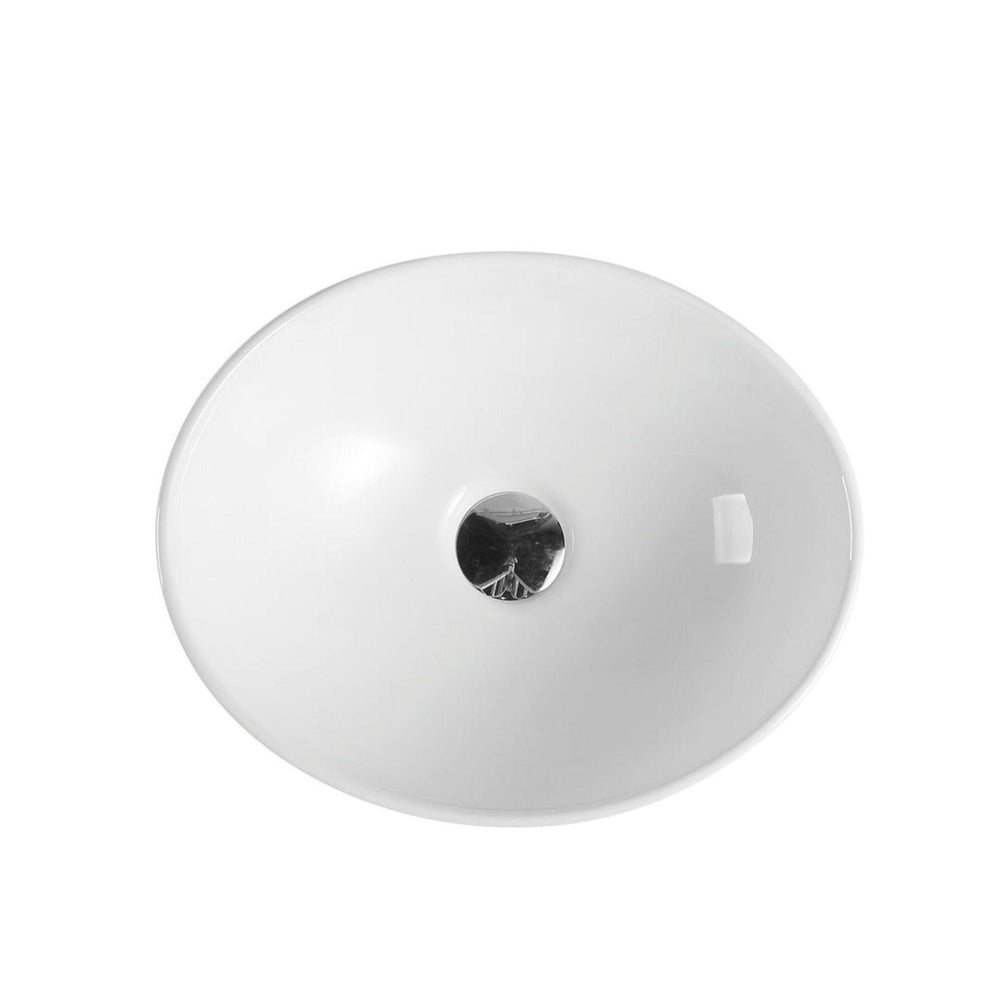 MERCIO BOAT OVAL ABOVE COUNTER BASIN GLOSS WHITE 410MM