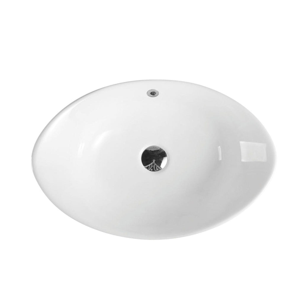 MERCIO BOAT OVAL ABOVE COUNTER BASIN GLOSS WHITE 590MM